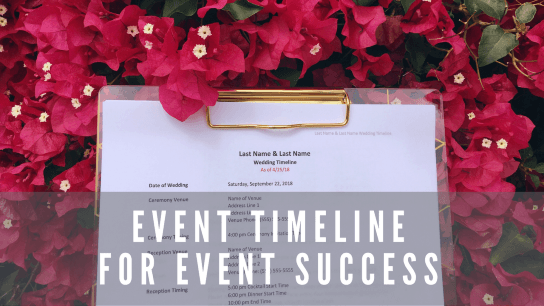 Event Timeline for Event Success